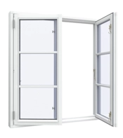 Optima skandinavische Holzfenster mit Sprossen