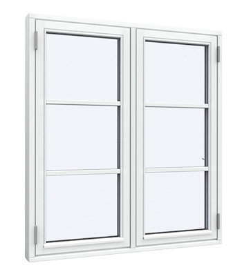 Euro  Holzfenster mit Sprossen